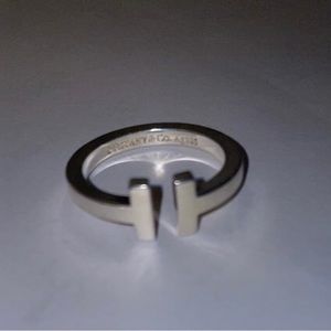 Tiffany T Square ring in silver